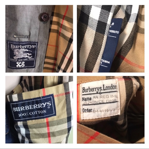 Burberry Double Breasted Grey Trench Coat 44Reg - Picture 8 of 8